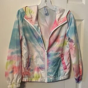 Justice Multicolor Tie-Dye Kids Raincoat